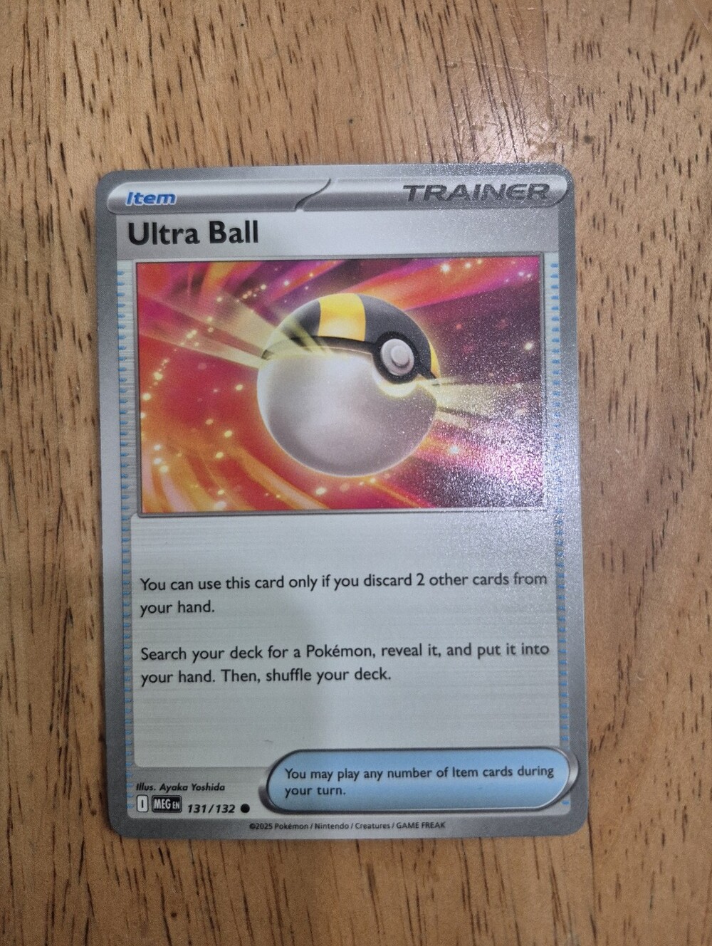 QTY 8 Pokemon Item Ultra Ball Trainer Card